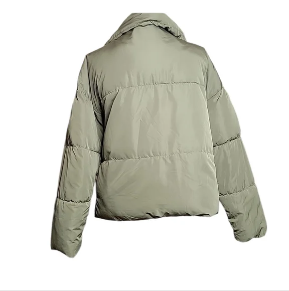 Free People Olive Green Women's Puffer Jacket - Picture 5 of 5